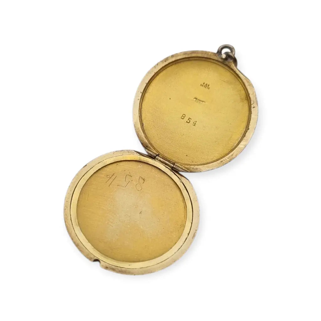 Guardapelo F.B.E Genève Art Nouveau en plata 935 esmaltada de elefante