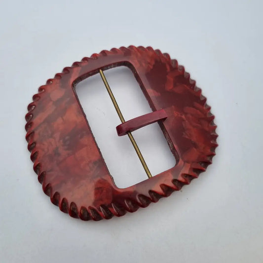 Hebilla de cinturón vintage color granate hebillas geométricas