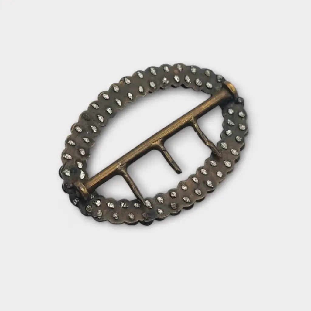 Hebilla de joyería georgiana acero facetado ovalado pequeño regalos