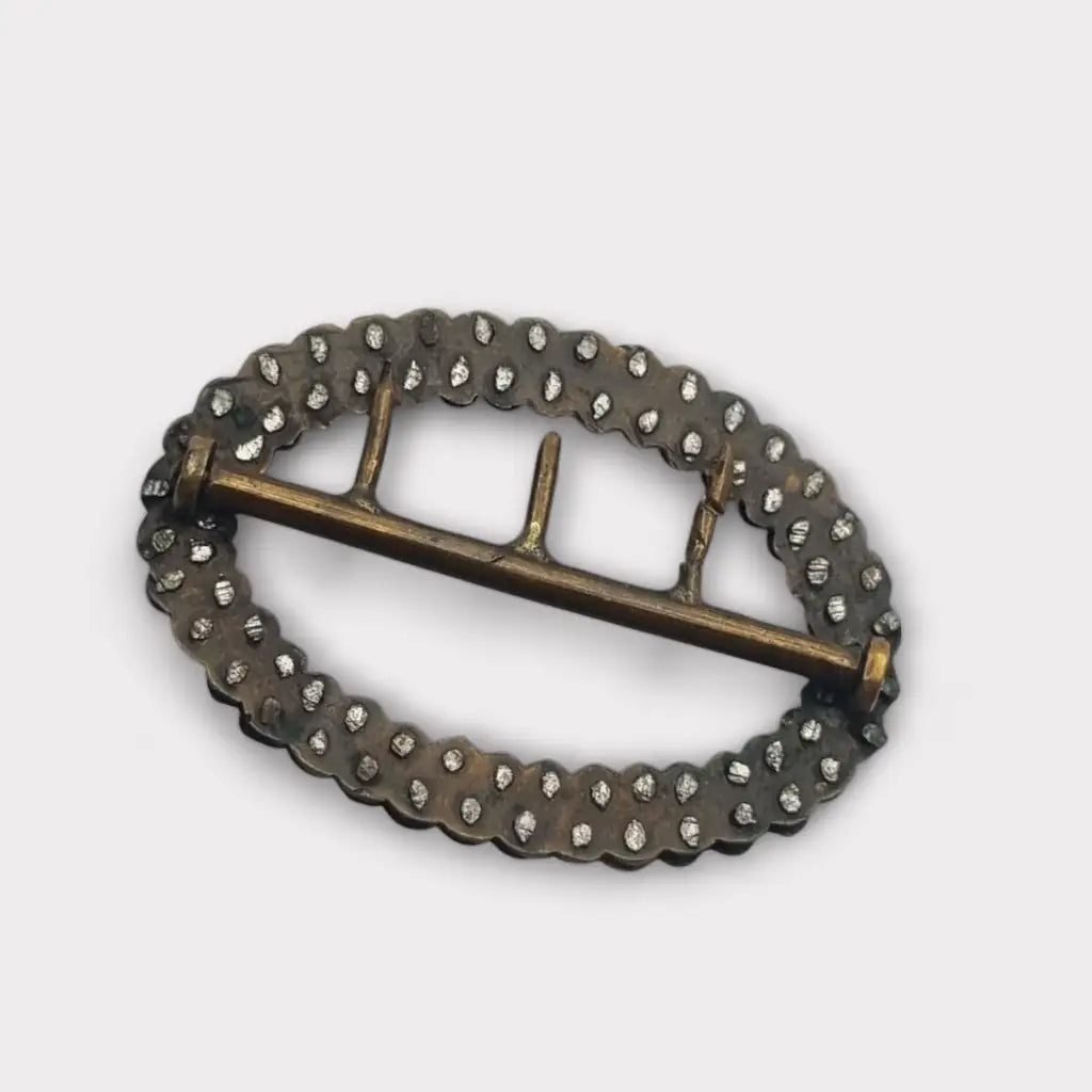 Hebilla de joyería georgiana acero facetado ovalado pequeño regalos