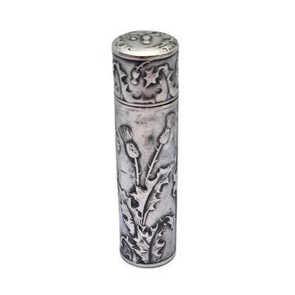 Art Nouveau ointment bottle for chatelaine in silver, circa 1900