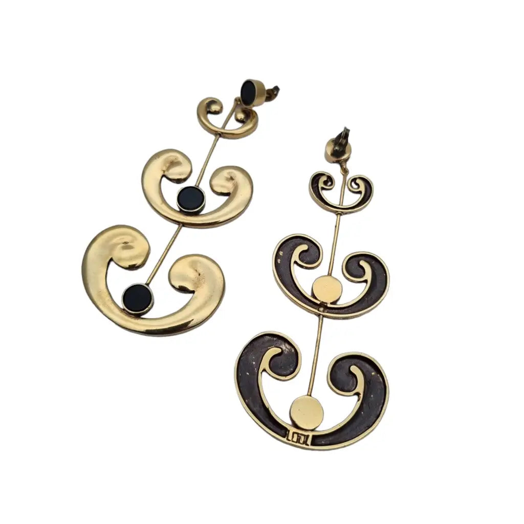 Pendientes vintage de lágrima demasiado grandes joyas doradas pendientes