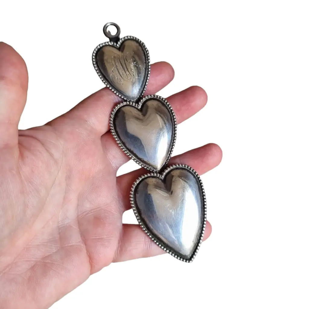 Shiebler sterling George W Romantic Old Law Puffy Heart Shaped Love