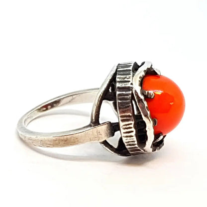 Anillo de plata boho para mujer anillo piedra roja regalos mamá