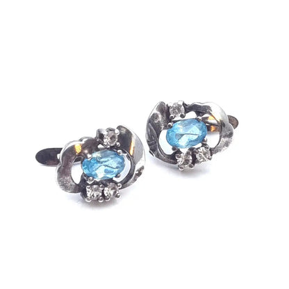 Pendientes art déco de plata. Circa 1990. Joyería antigua y vintage.