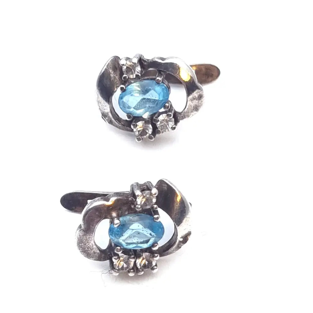 Pendientes art déco de plata. Circa 1990. Joyería antigua y vintage.