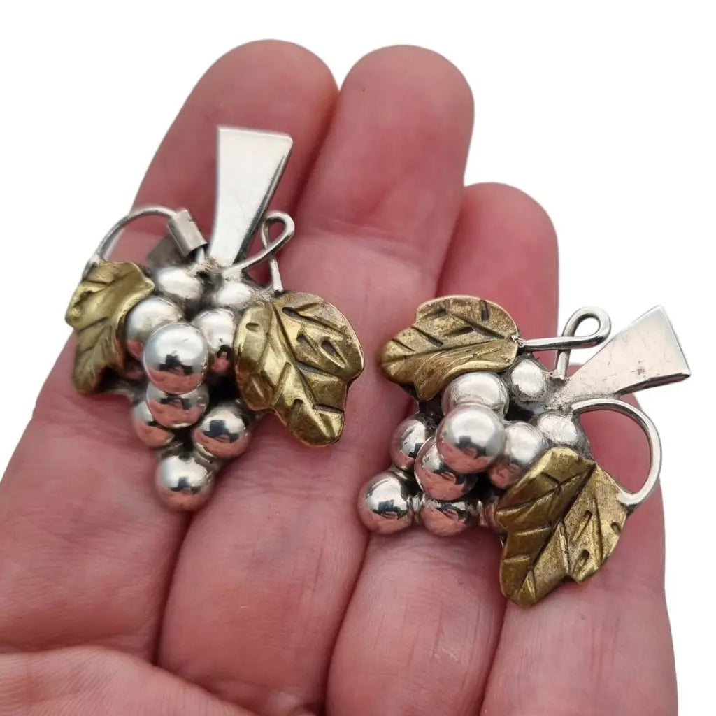 Pendientes de racimo uvas plata México para mujer joya Boho