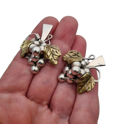 Pendientes de racimo uvas plata México para mujer joya Boho