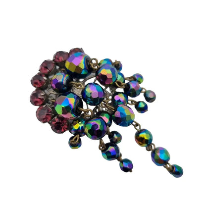 Broche cascada aurora boreal vintage bisutería broche lágrima regalos