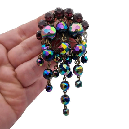 Broche cascada aurora boreal vintage bisutería broche lágrima regalos