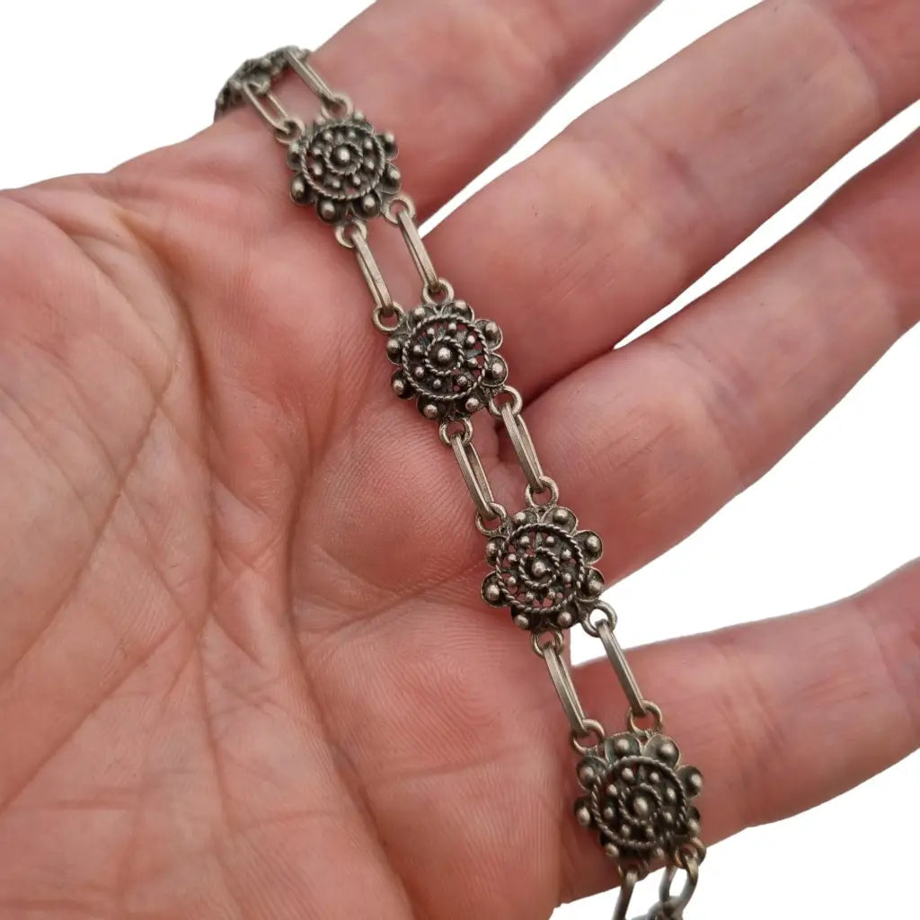 Pulsera Pendientes tradicionales de filigrana charro salamanca plata 925 Circa