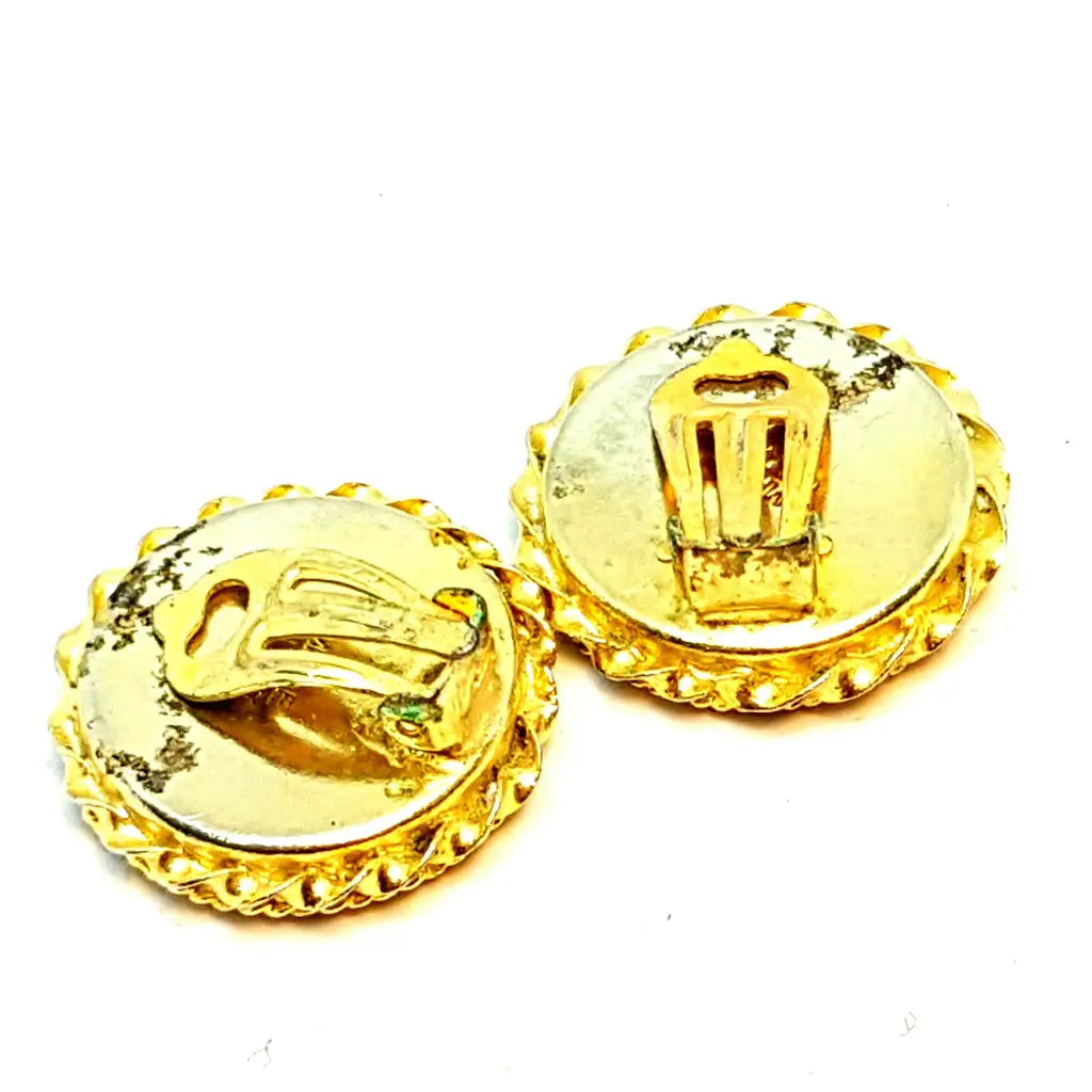 Pendientes micromosaico flor vintage micromosaico. Circa 1970. Joyería antigua