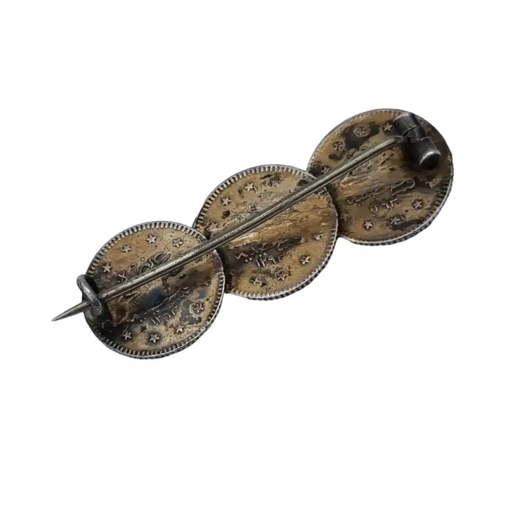 Joyas de monedas para mujer joyas plata broche vintage