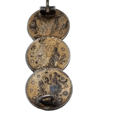 Joyas de monedas para mujer joyas plata broche vintage