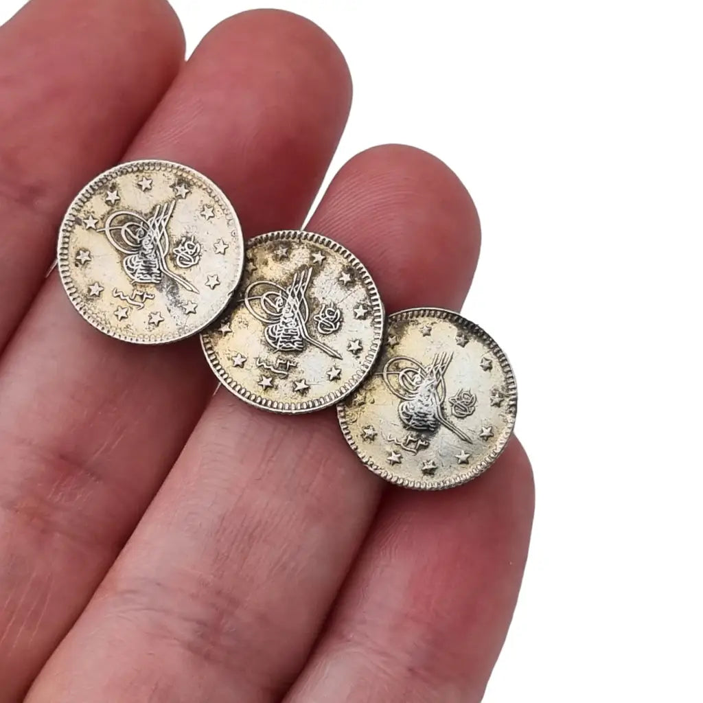 Joyas de monedas para mujer joyas plata broche vintage