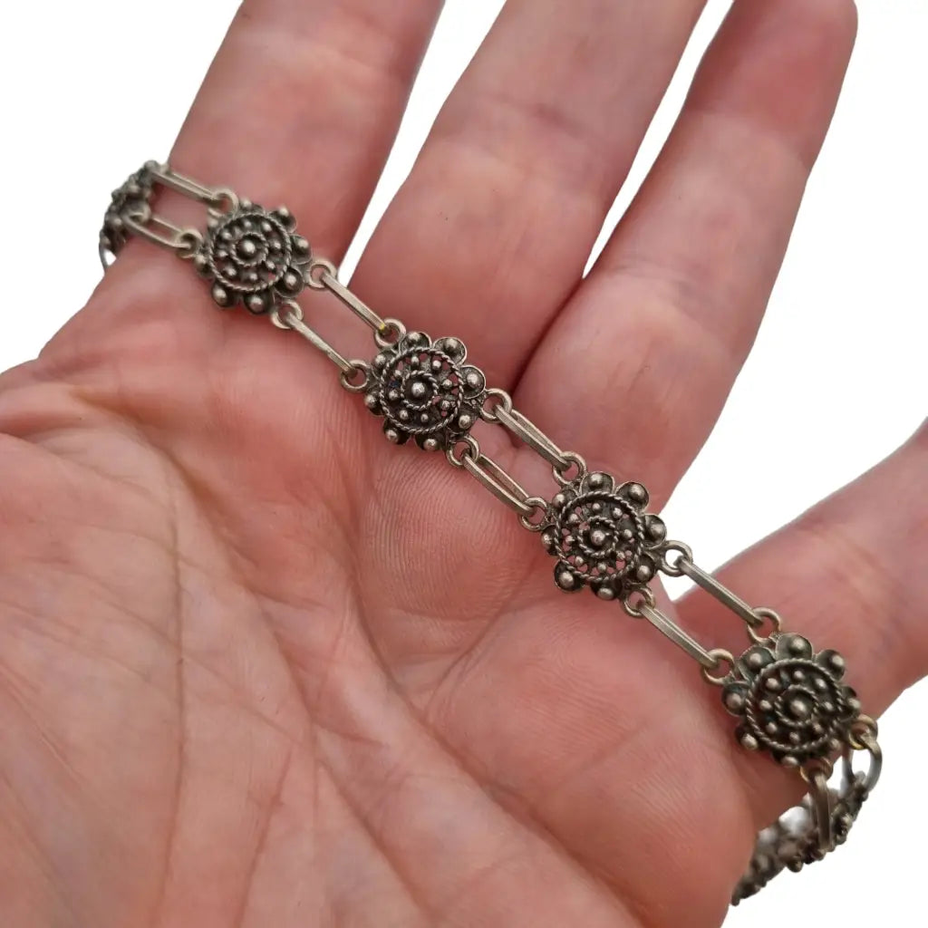 Pulsera Pendientes tradicionales de filigrana charro salamanca plata 925 Circa