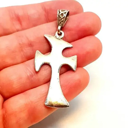 Colgante de cruz plata para mujer joyería religiosa