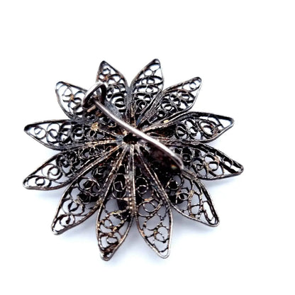 Estrella de filigrana plata. Broche Circa 1960. Joyas