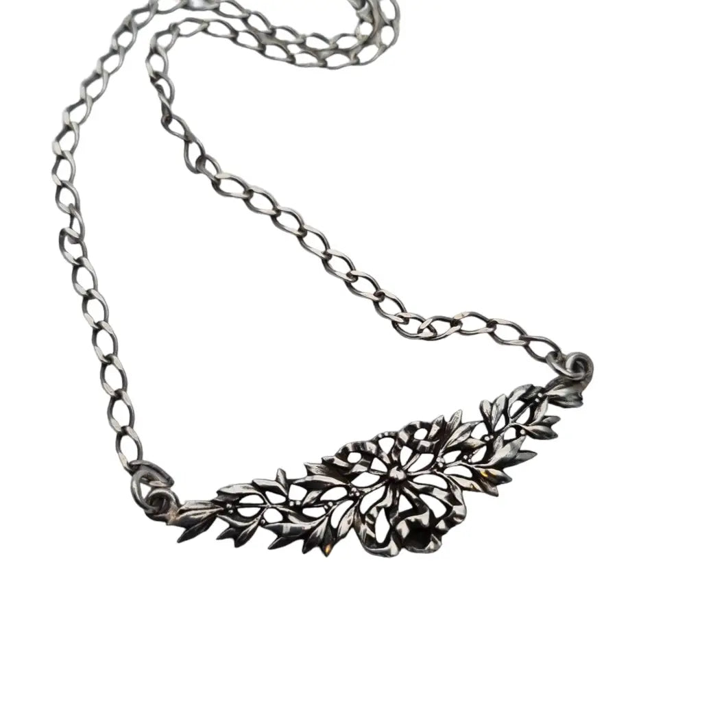 Gargantilla de collar victoriano colgante plata para mujer regalos