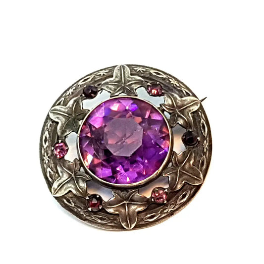 Broche de plata victoriana. Circa 1900. Joyería antigua y vintage.