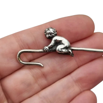 Juego de 6 tenedores antiguos para tapas estilo victoriano con querubines