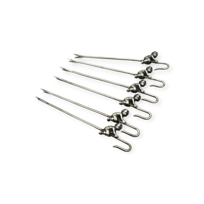 Juego de 6 tenedores antiguos para tapas estilo victoriano con querubines