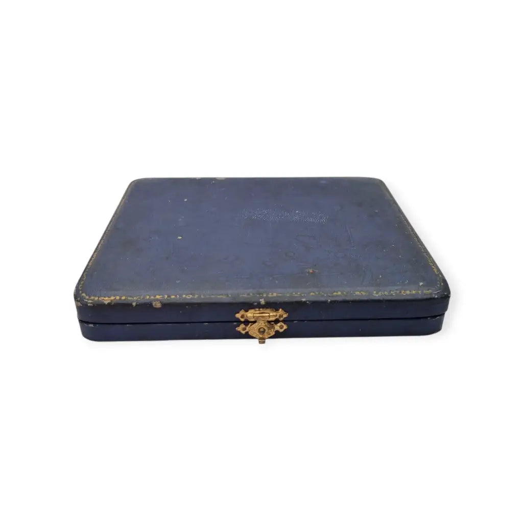 Juego de seis cucharillas Art Decó plata con esmalte rojo y negro Mappin