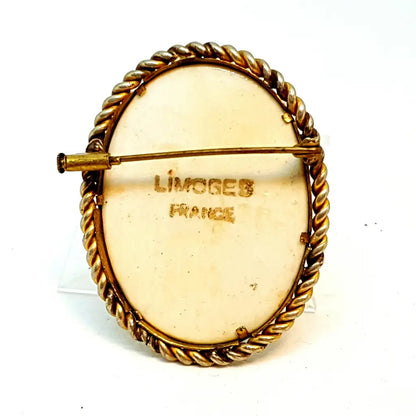 Broche Vintage/Broche de Limoges/Broche Francés. porcelana Limoges.