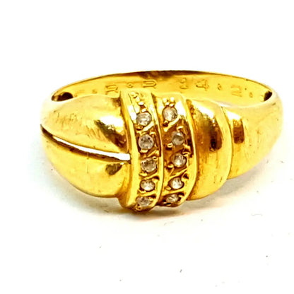 Anillo de oro antiguo. 18 kilates. Circa 1950. Talla 9 3/4