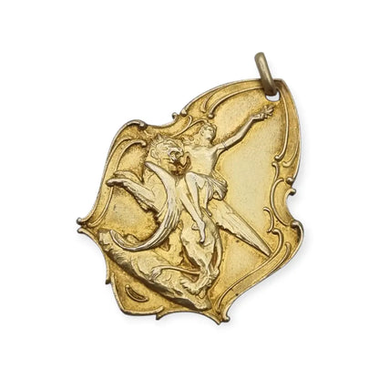 Medalla antigua plata dorada 1931 Coupe de Namur Bélgica Firmada H. Gérard,Art