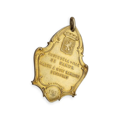 Medalla antigua plata dorada 1931 Coupe de Namur Bélgica Firmada H. Gérard,Art