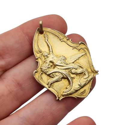 Medalla antigua plata dorada 1931 Coupe de Namur Bélgica Firmada H. Gérard,Art