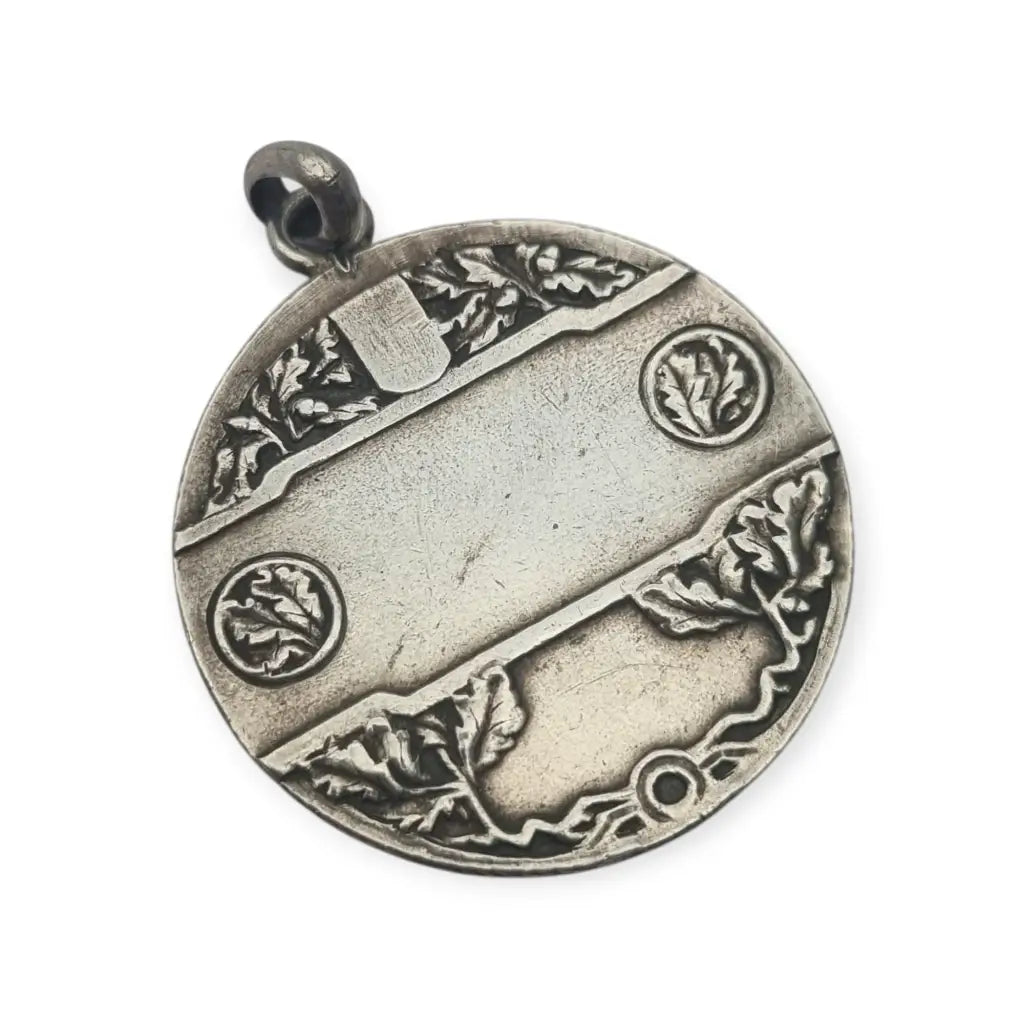 Medalla modernista de fútbol en plata 925 joyería deportiva regalo