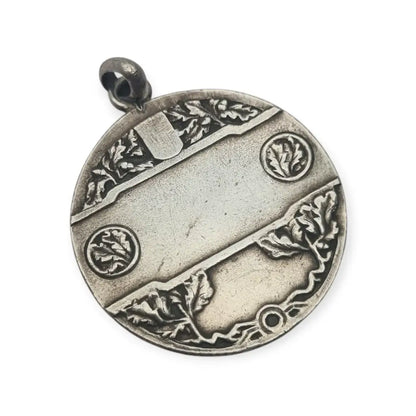 Medalla modernista de fútbol en plata 925 joyería deportiva regalo