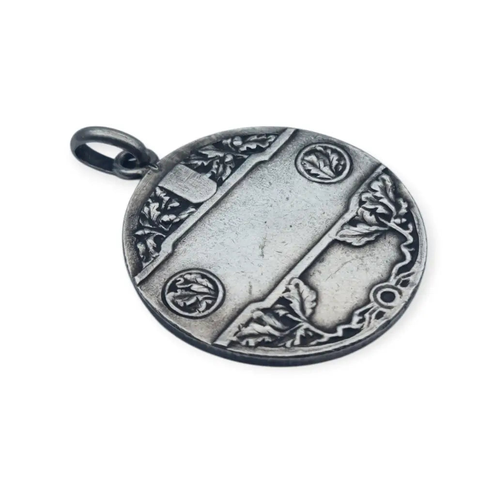 Medalla modernista de fútbol en plata 925 joyería deportiva regalo