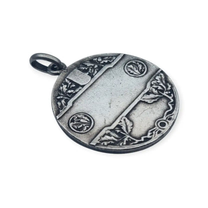 Medalla modernista de fútbol en plata 925 joyería deportiva regalo