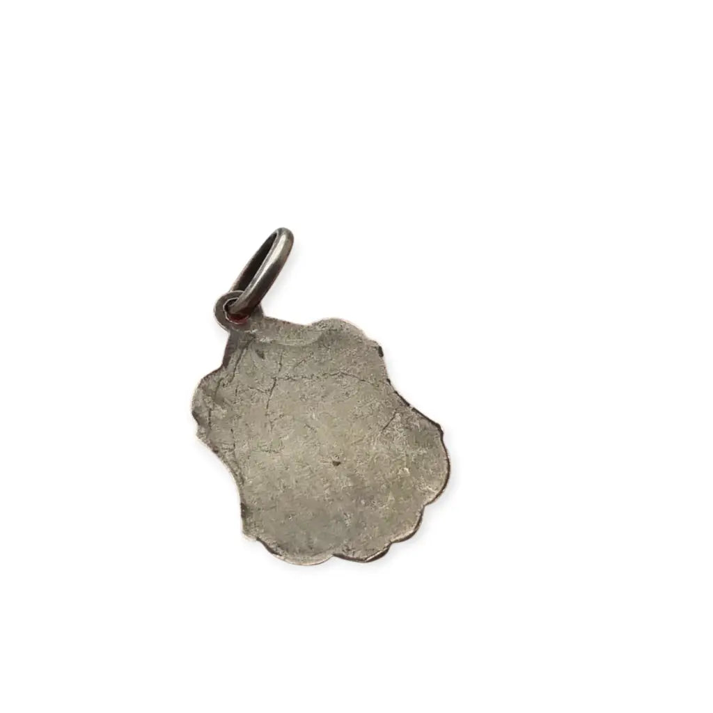 Medalla religiosa antigua en plata con la Moreneta de Montserrat estilo