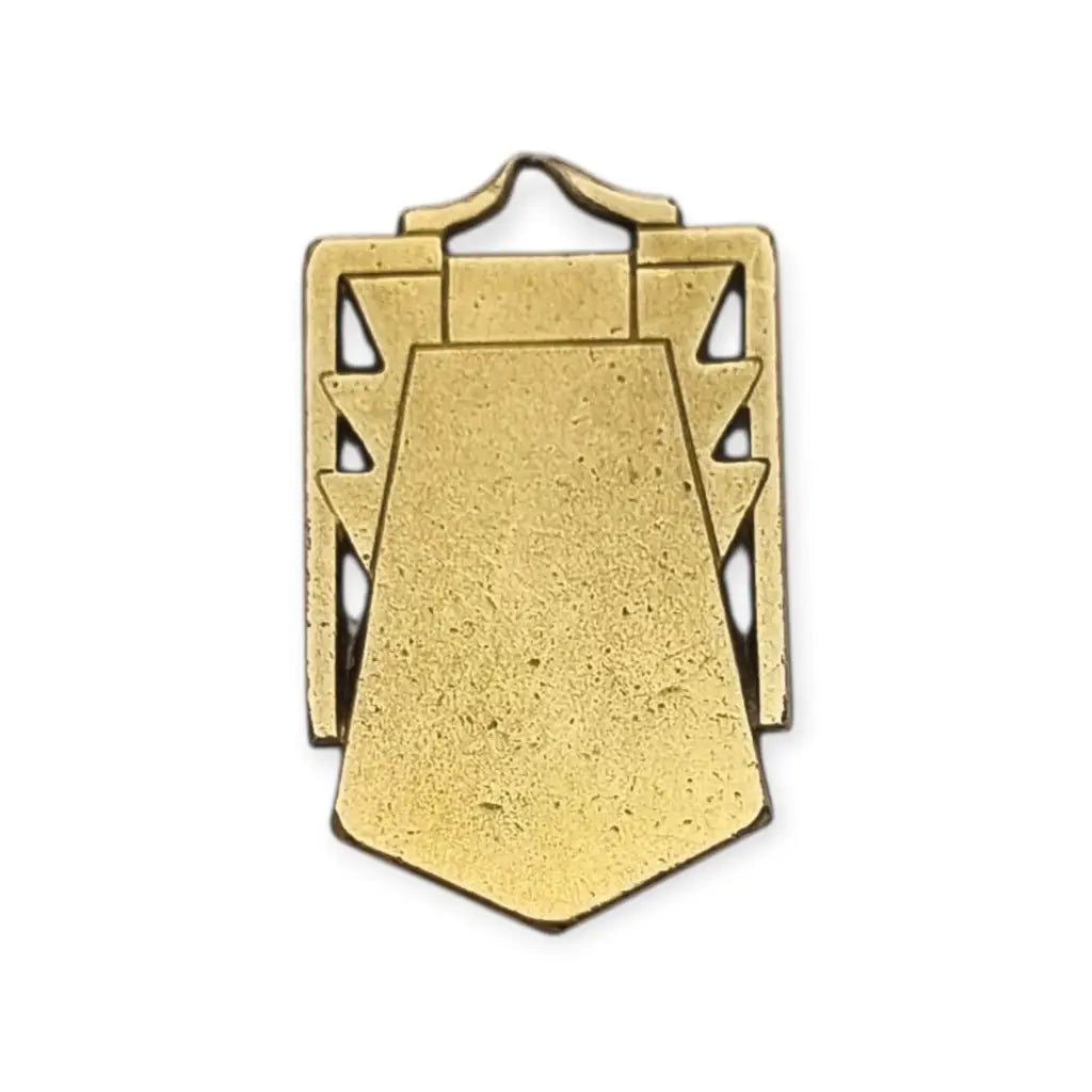 Medalla religiosa Art Déco antigua con Virgen en latón dorado contraste años