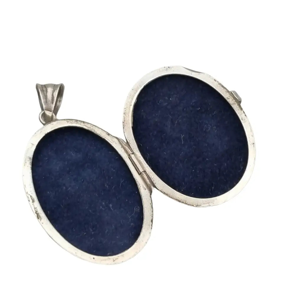 Medallón guardapelo de plata art nouveau portafotos tres ninfas vintage.