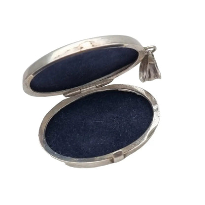 Medallón guardapelo de plata art nouveau portafotos tres ninfas vintage.