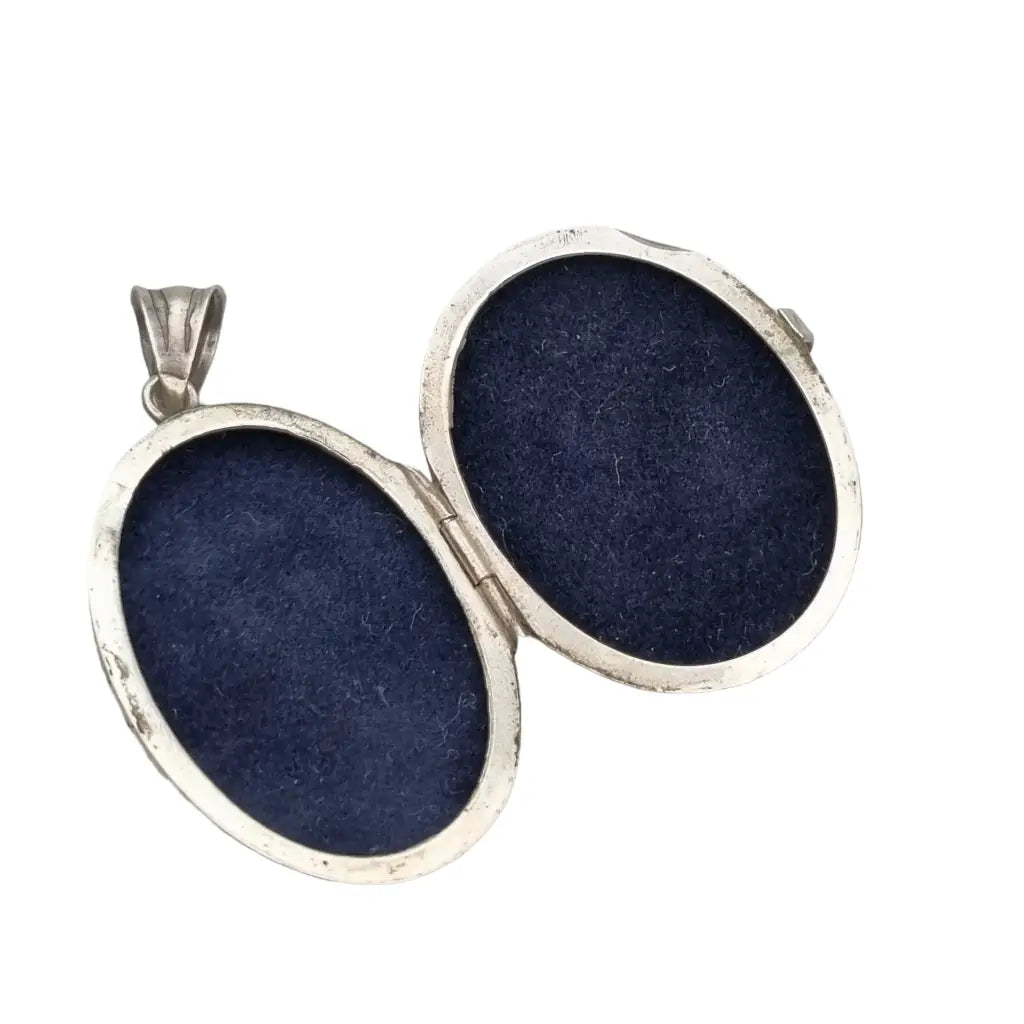 Medallón guardapelo de plata art nouveau portafotos tres ninfas vintage.