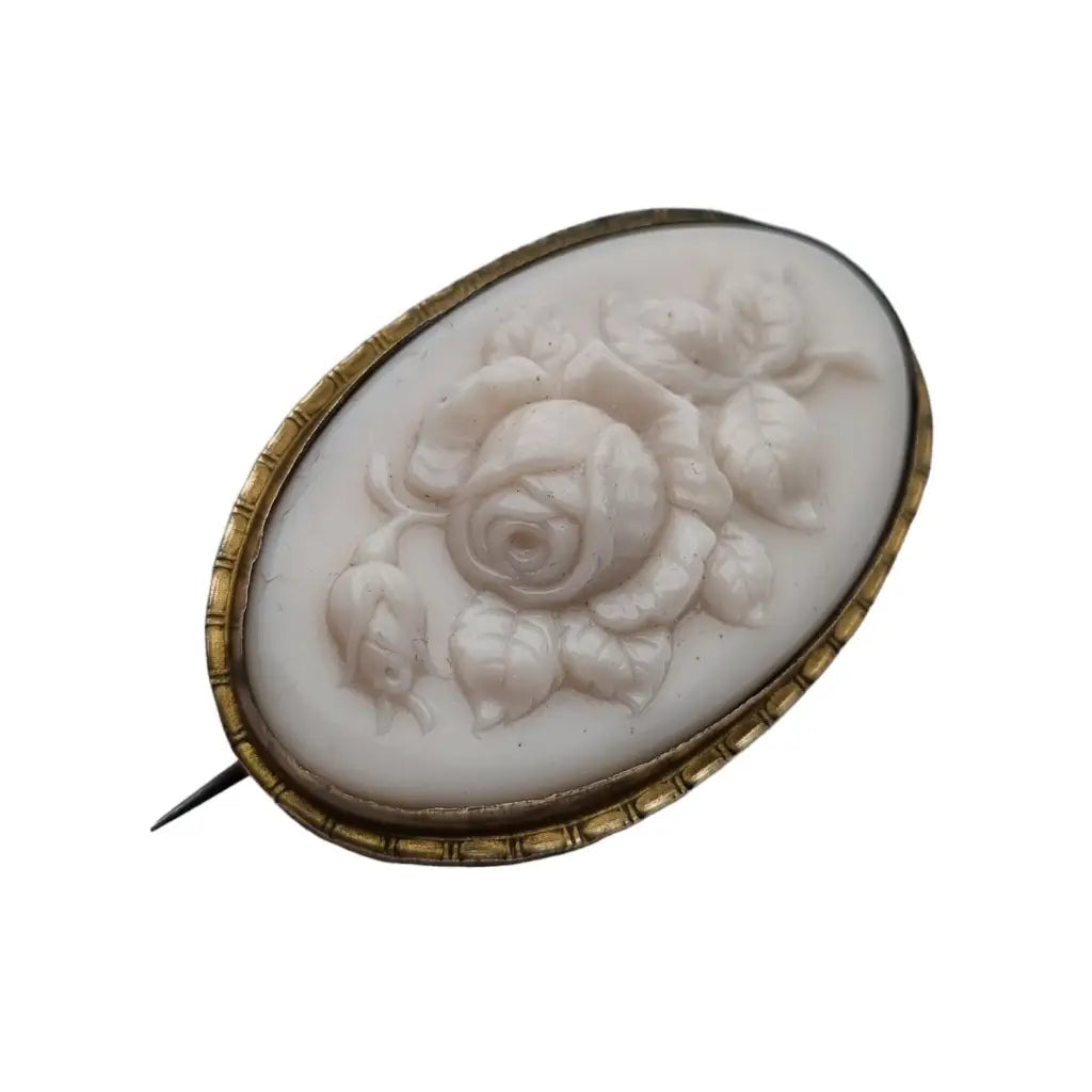 Broche de flor celuloide tallado para mujer ramo floral pasador delicado