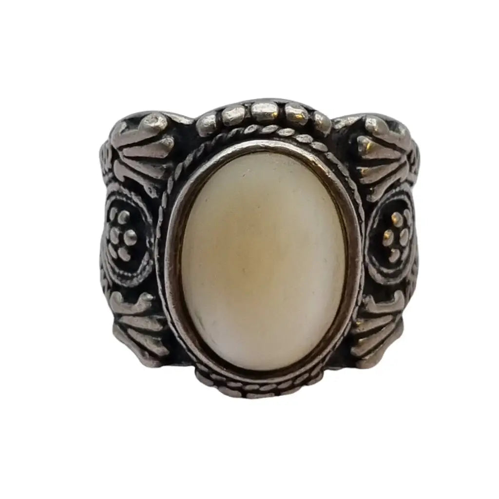 Anillo plata madre perla joyería anillo boho anillos vintage