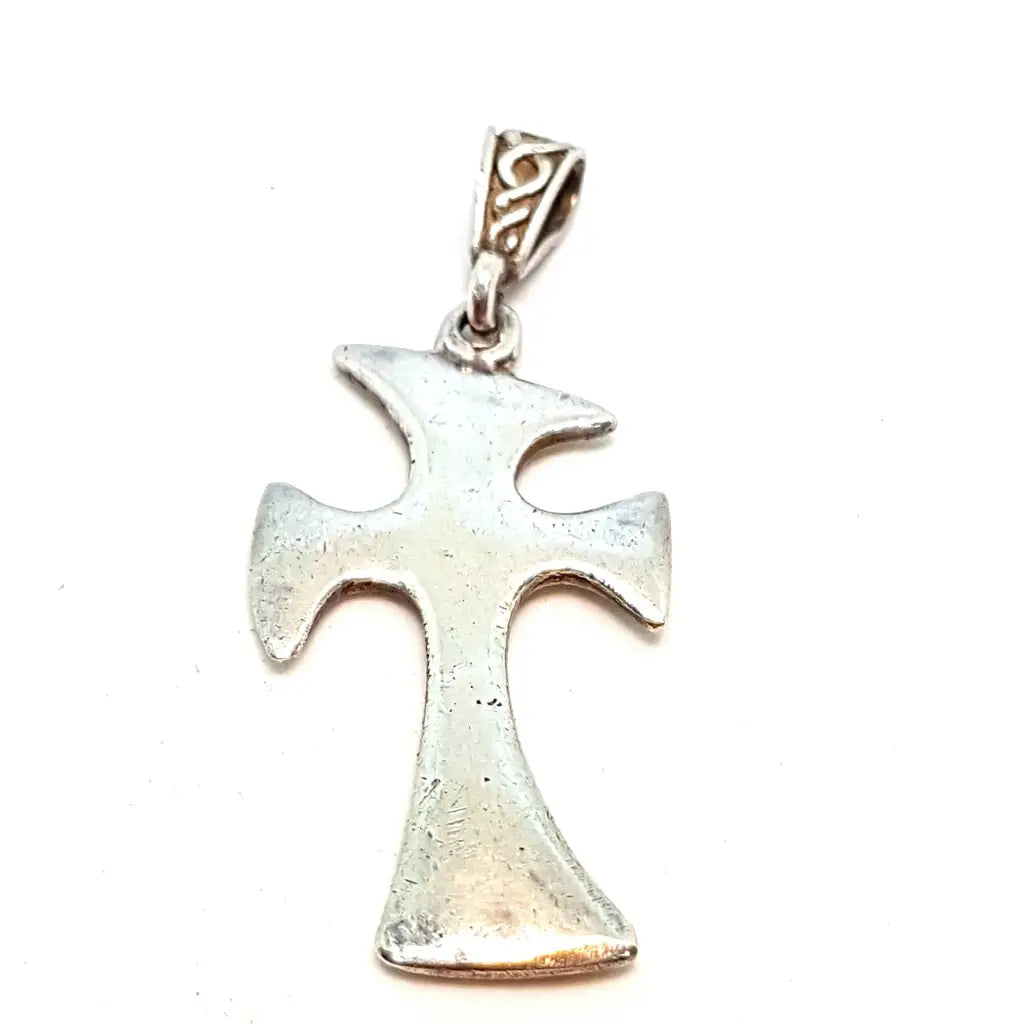 Colgante de cruz plata para mujer joyería religiosa