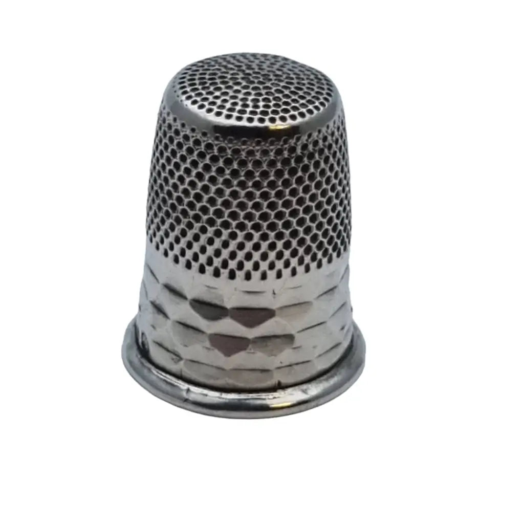 Dedal de colección dedal vintage troquelado en plata. Religioso. Costura