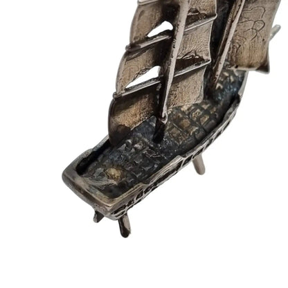 Miniatura de antiguo barco español figura colección vintage la pinta.