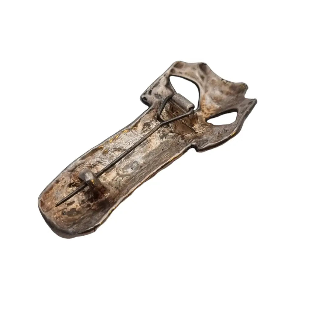 Pasador de plata máscara vintage joyería abstracta pasador