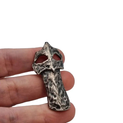 Pasador de plata máscara vintage joyería abstracta pasador