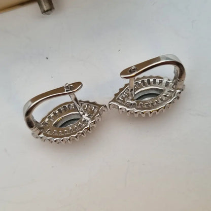 Pendientes de arcoíris para mujer pendientes plata piedra