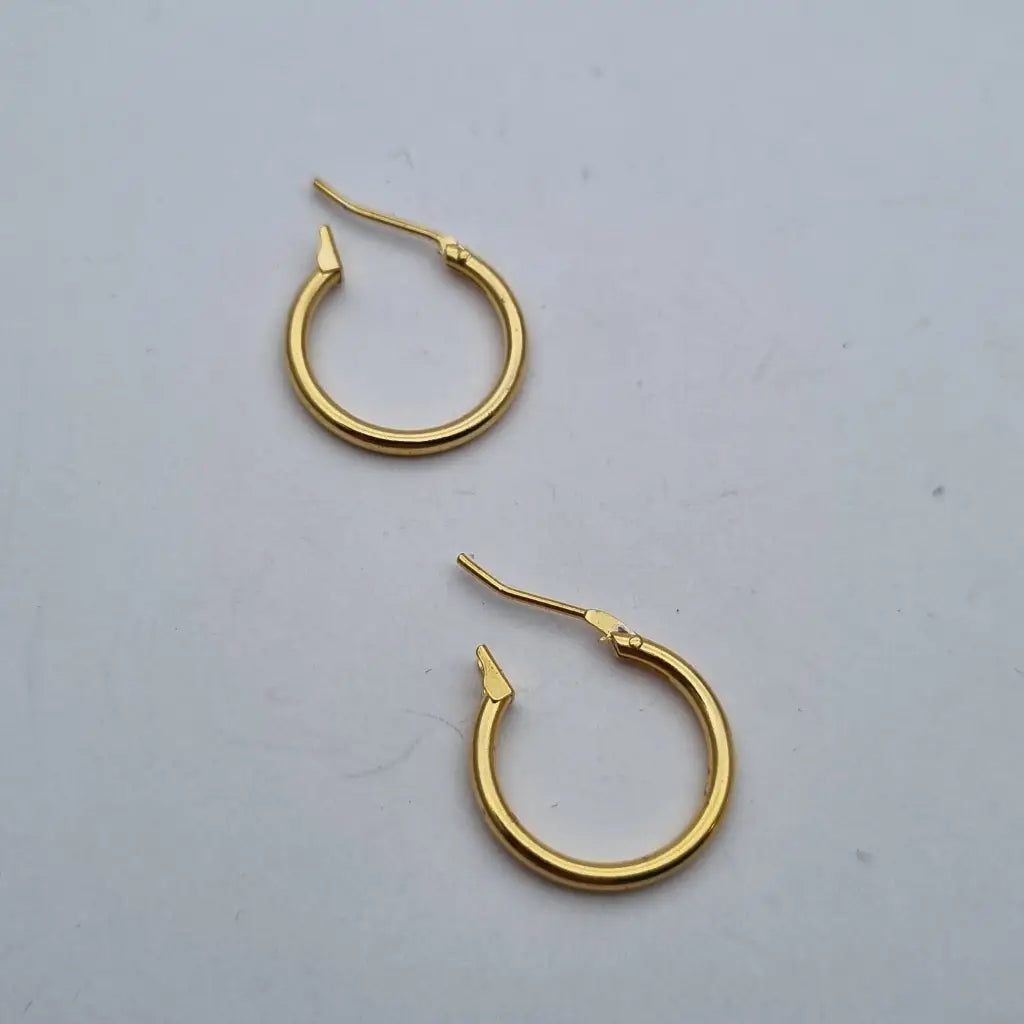 Pendientes de aro pequeños joyas oro NOS para mujer accesorios vintage años